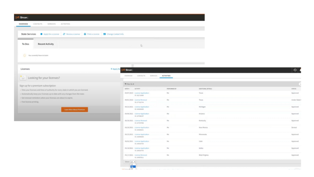 Managing Insurance Licenses and Renewals with Sircon Platform